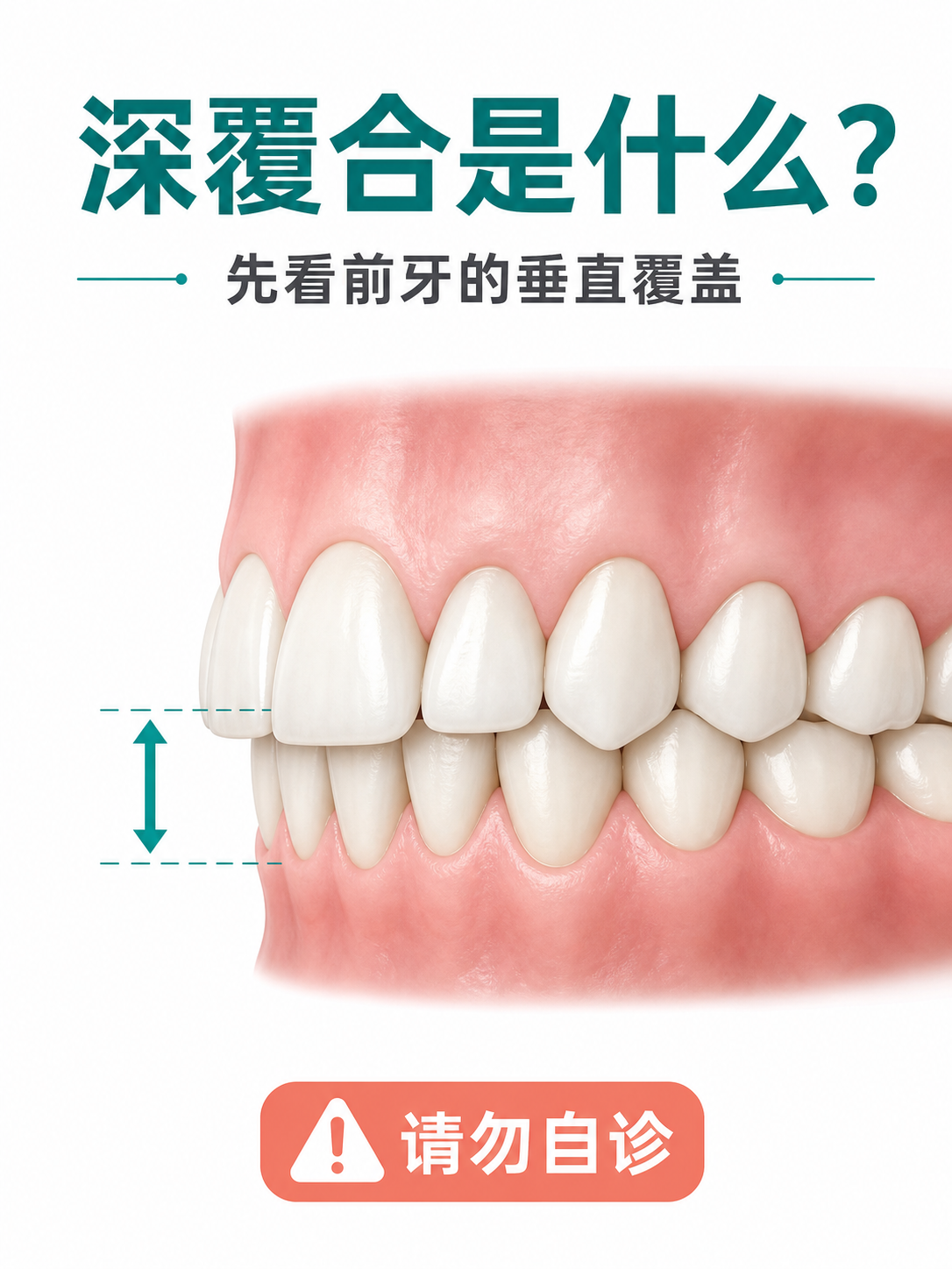 深覆合是什么?先看前牙的垂直覆盖