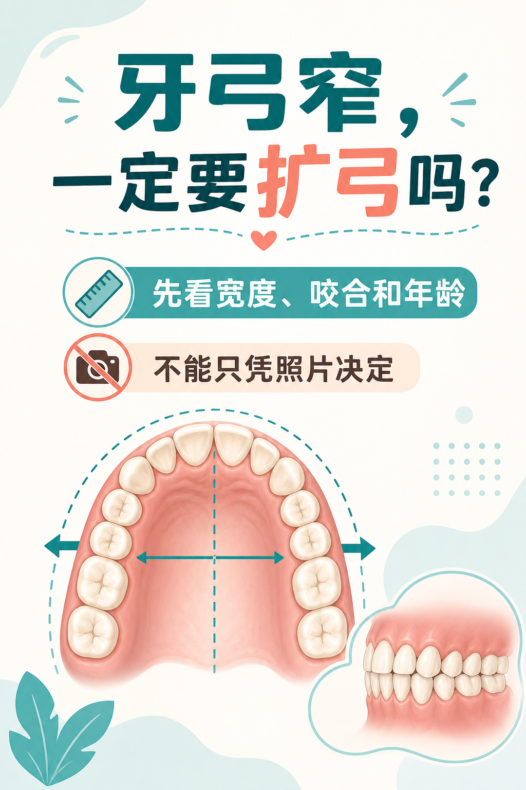 牙弓窄,一定要扩弓吗?